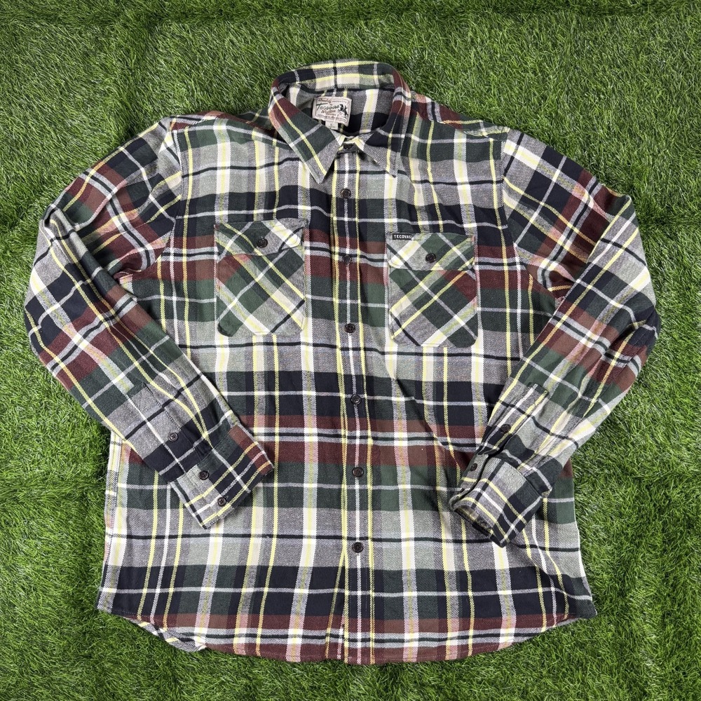Tecovas Shirt Mens Large Plaid Flannel Shirt Western Button Up Cowboy Rodeo